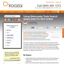 Using Webmaster Tools Search Query Data For SEO Action
