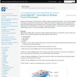 Using GMap.NET – Great Maps for Windows Forms & Presentation