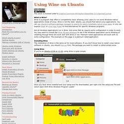 Using Wine on Ubuntu