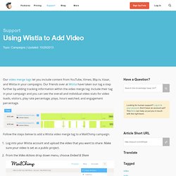 Using Wistia to Add Video