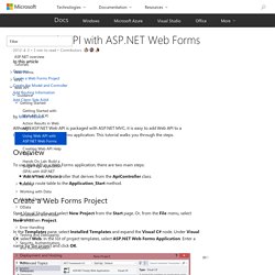 Using Web API with ASP.NET Web Forms