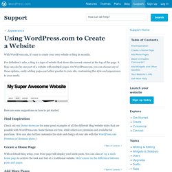 Using WordPress.com to Create a Website