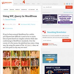 Using WP_Query in WordPress