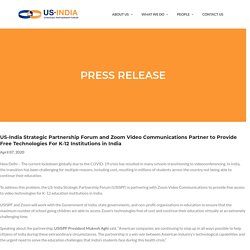 USISPF and Zoom Video Communication - Presse Release - USISPF