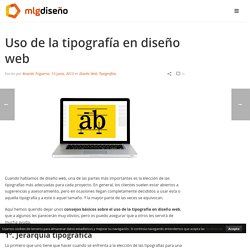 Uso de la tipografía en diseño web - MLG DISEÑO