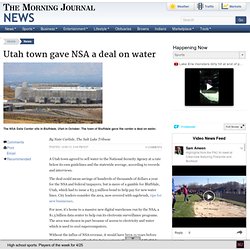 Utah town gave NSA a deal on water