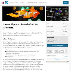 UTAustinX: UT.5.01x - Linear Algebra - Foundations to Frontiers