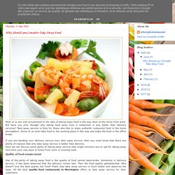 Uthong Thai Restaurant: Why Should you Consider Take Away Food