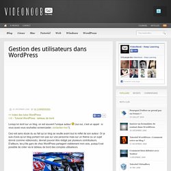Gestion des utilisateurs dans WordPress