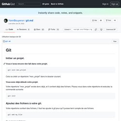 Utilisation basique de Git