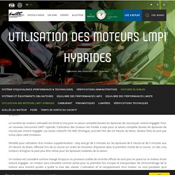 Utilisation des moteurs LMP1 Hybrides - FIA World Endurance Championsh