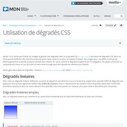 Utilisation de dégradés CSS - CSS