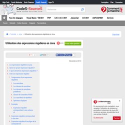 Utilisation des expressions régulières en Java
