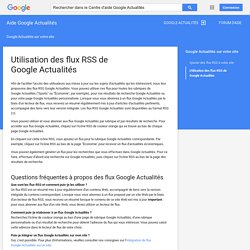 Utilisation des flux RSS de Google Actualités - Aide Google Actualités