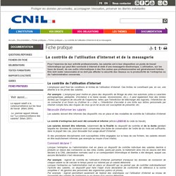 Le contrôle de l'utilisation d’internet et de la messagerie