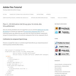 Flex 4 – (5) Utilisation de Group pour le rendu des IVisualElement - Adobe Flex Tutorial - Tutoriaux Flex Builder, MXML, ActionScript, AS3