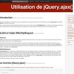 Utilisation de jQuery.ajax() - Syrinxoon Tuts