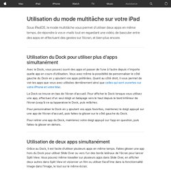 Utilisation du mode multitâche sur votre iPad – Assistance Apple