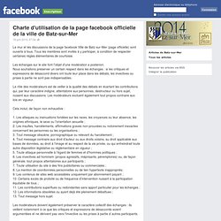 Charte d'utilisation de la page facebook de Batz-sur-Mer