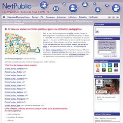 netpublic.fr - 12 réseaux sociaux en fiches pratiques pour une utilisation pédagogique
