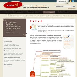 Savoirs CDI: Un exemple d'utilisation pédagogique des cartes mentales