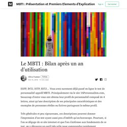 Le MBTI : Bilan après un an d’utilisation - MBTI : Présentation et Premiers Elements d’Explication - Medium