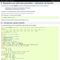 4. Équations aux dérivées partielles : utilisation de NumPy — Python scientifique - ENS Paris