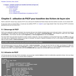  5. Utilisation de PSCP pour transférer des fichiers de façon sûre
