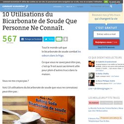 10 Utilisations du Bicarbonate de Soude Que Personne Ne Connaît.