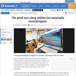 Un prof sur cinq utilise les manuels numériques