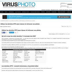Utiliser les données IPTC pour classer et retrouver vos photos
