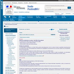 Utiliser les flux RSS et les podcasts — Éducnet