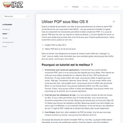 Utiliser PGP sous Mac OS X