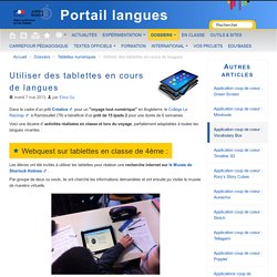Utiliser des tablettes en cours de langues