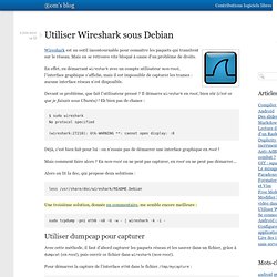 Utiliser Wireshark sous Debian