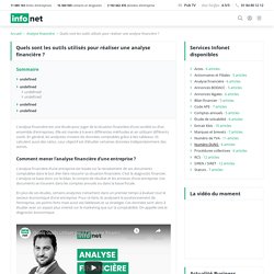 Quels sont les outils utilisés pour réaliser une analyse financière ?