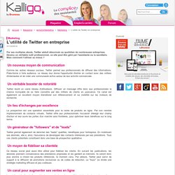 Twitter en entreprise