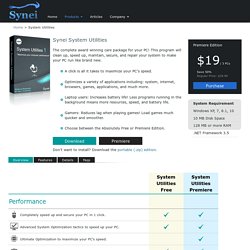Synei System Utilities speeds up computer for maximum performance
