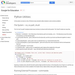 Python Utilities - Educational Materials