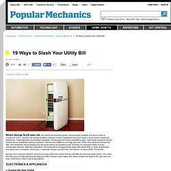 19 Ways to Slash Your Utility Bill