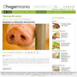 Despiece y utilización del porcino - Hogarmania