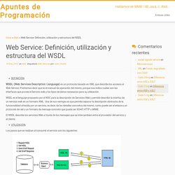 Web Service: Definición, utilización y estructura del WSDL – Apuntes de Programación