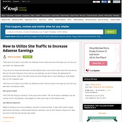 How to Utilize Site Traffic to Increase Adsense Earnings
