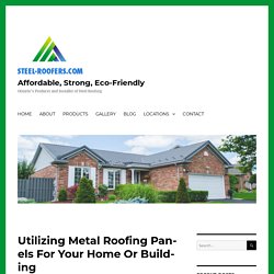 Utilizing Metal Roofing Panels For Your Home Or Building – Affordable, Strong, Eco-Friendly