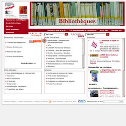 Bibliothèques - Accueil Bibliothèques