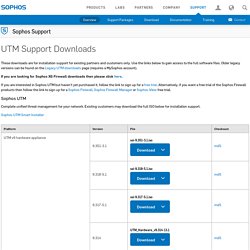 UTM Support Downloads