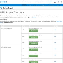 UTM Support Downloads