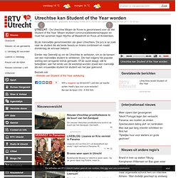RTV Utrecht: Utrechtse kan Student of the Year worden