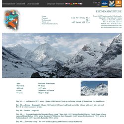 Dronagiri Base Camp Trek l Uttarakhand l India l Eskimoadventure.com