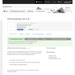 Utvecklingsplan i Skolbanken: Victoriaskolan åk 4-6